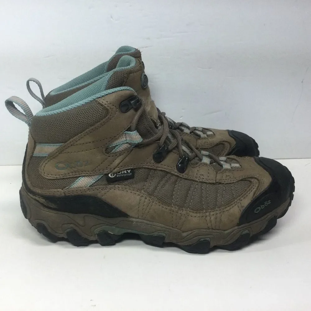 Oboz BDry hiking boots‎ Womens Size 8.5 brown mid top waterproof shoes